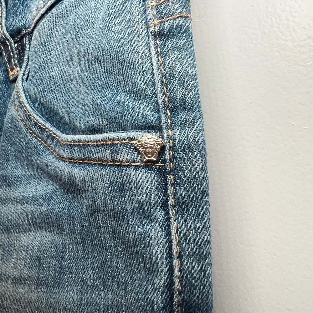 Authentic Versace Kids Straight Leg Blue Jeans - Picture 3 of 10
